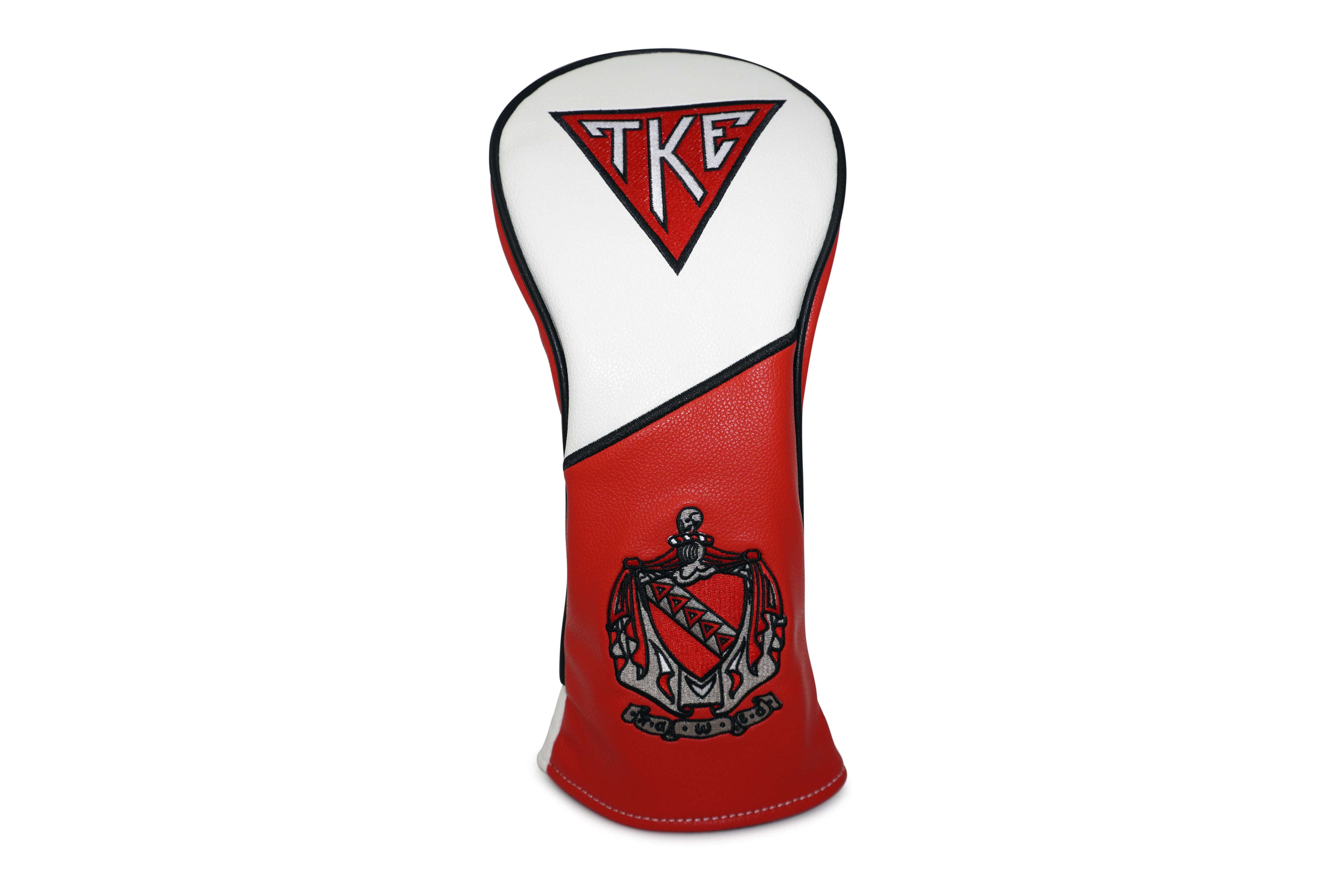 White and Red Tau Kappa Epsilon TKE Golf Driver Headcover Fraternity