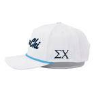 Sigma Chi rope golf hat, side view